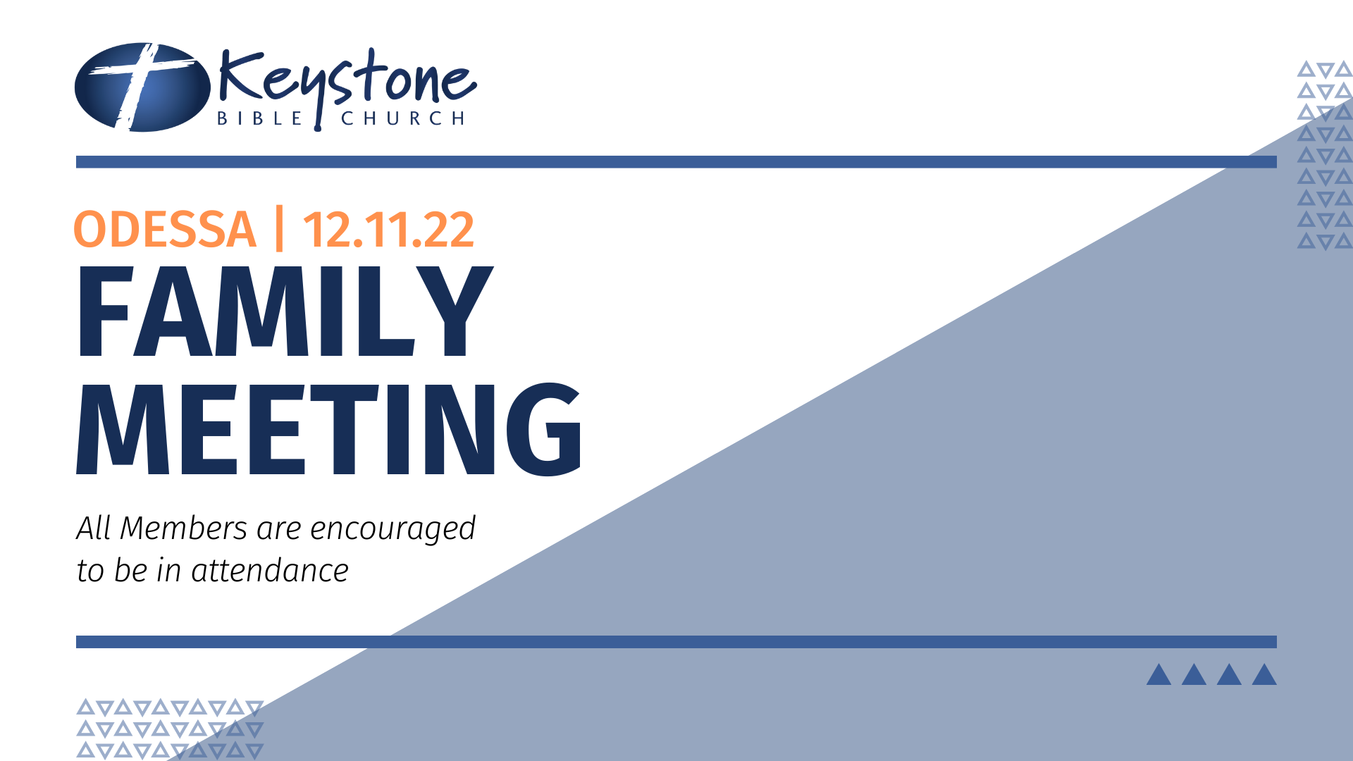 OD Family Meeting slide