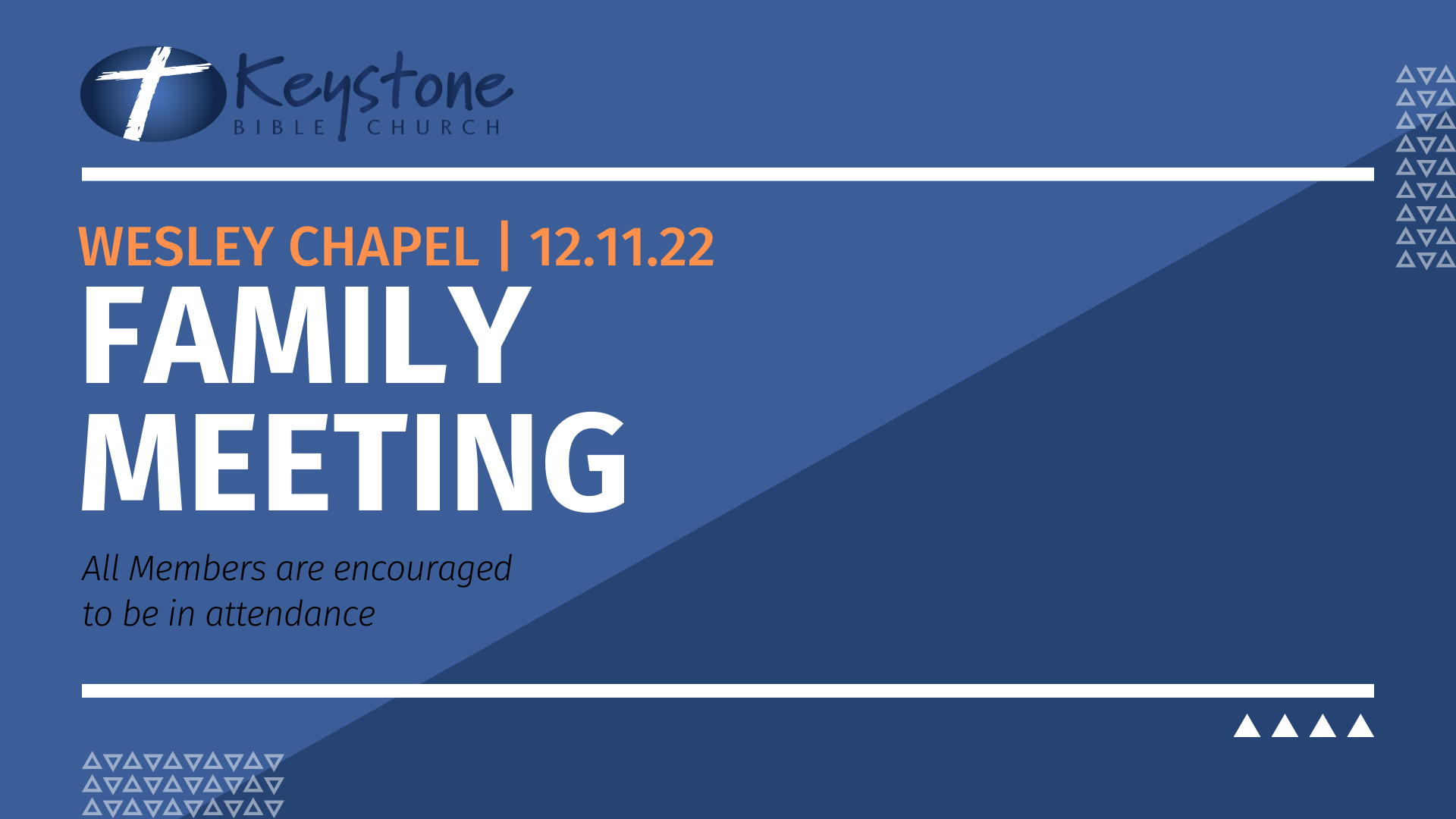 WC Family Meeting slide