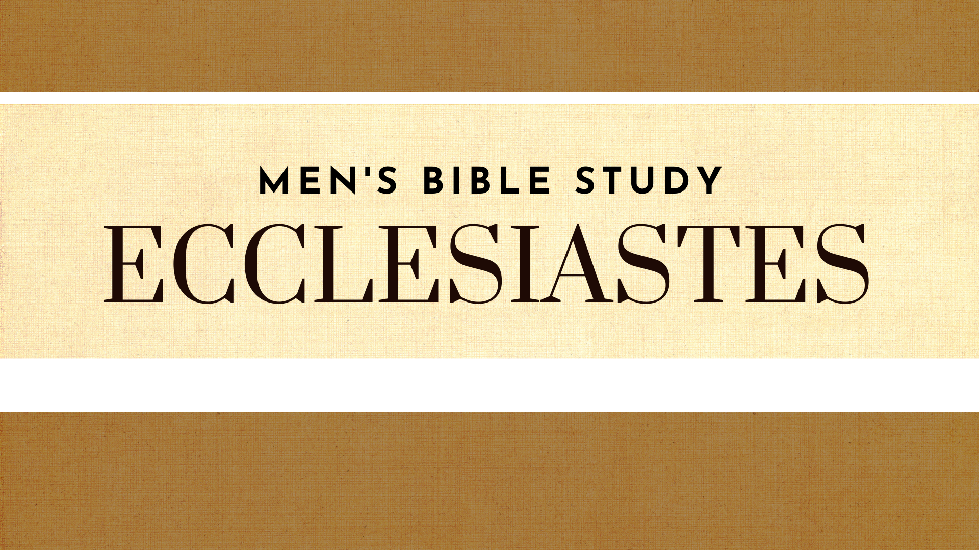 Men's Ecclesiastes study web